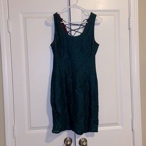 Dark Green Lacy Dress